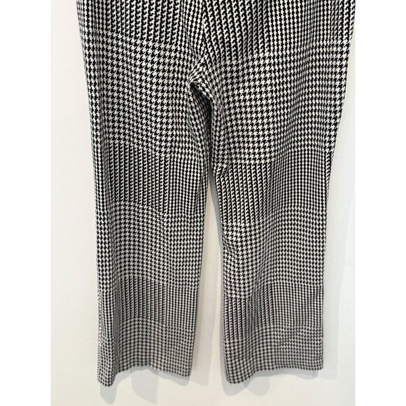 New York and Company Pants Womens Wide Leg Size XL Preppy Houndstooth Plaid Work - Picture 6 of 16